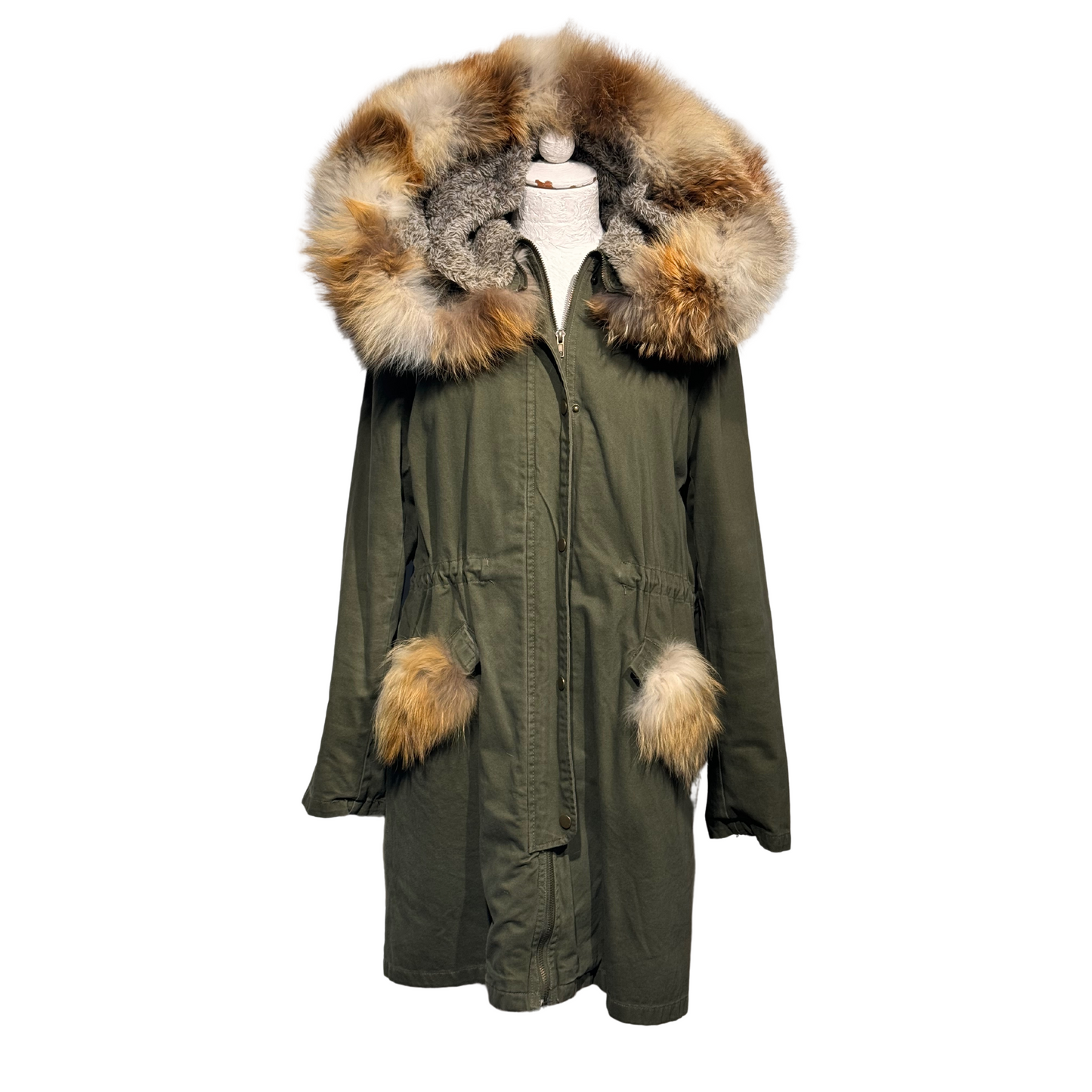 PARKA VERDE PELO VOLPE