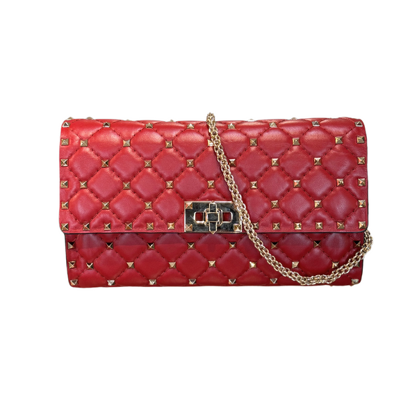 POCHETTE VALENTINO SPIKE ROSSA