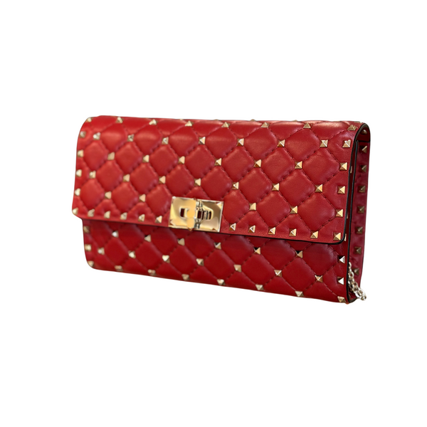 POCHETTE VALENTINO SPIKE ROSSA