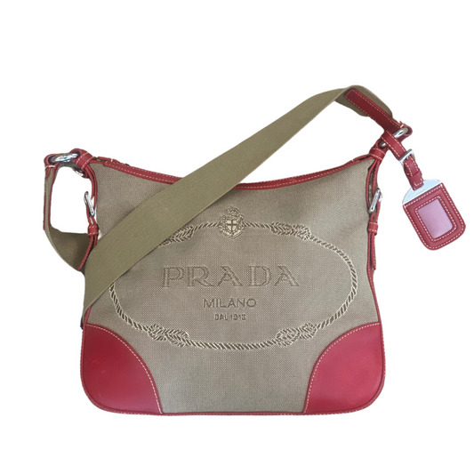 PRADA A TRACOLLA RIFINITURE ROSSE