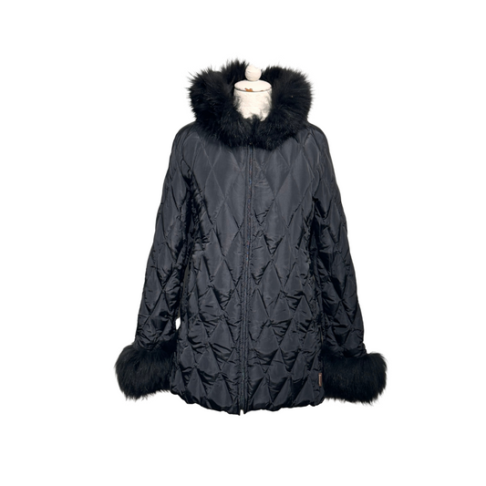 MONCLER DONNA NERO CON PELO