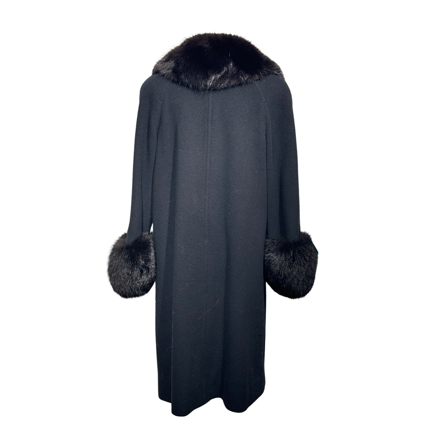 CAPPOTTO NERO PELO DI VOLPE