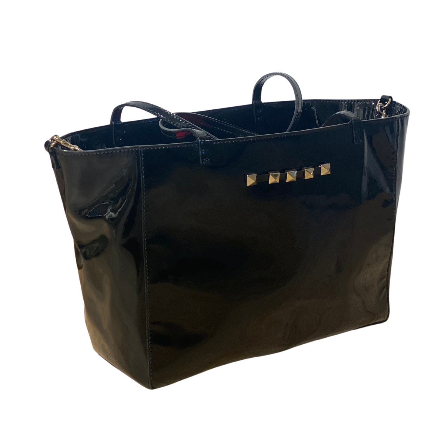 SHOPPER VALENTINO IN VINILE NERA