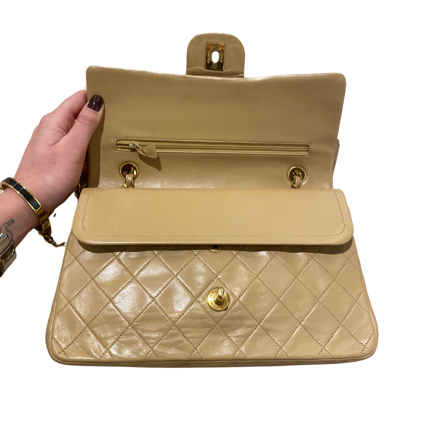 CHANEL CLASSIC FLAP BEIGE